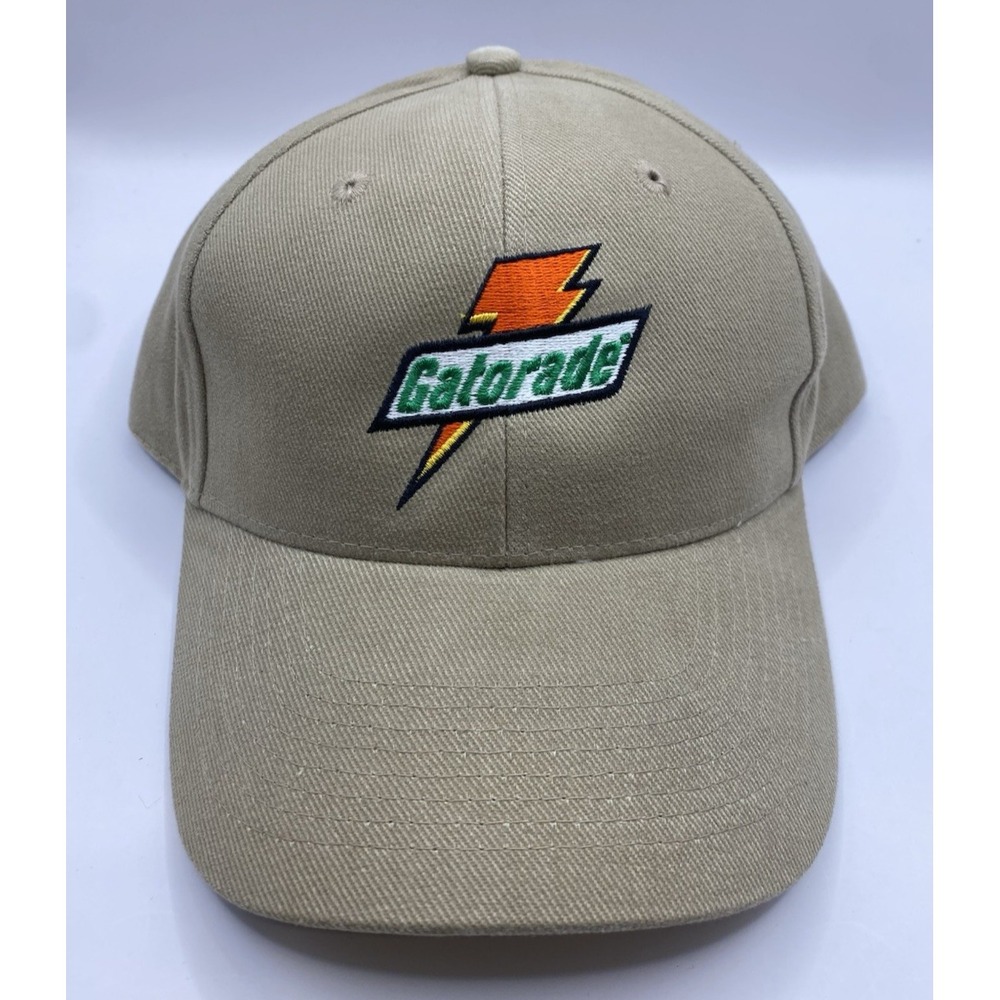 Vintage Gatorade Strapback Hat Cap Tan Khaki Cap America 100% Cotton‎ NWOT